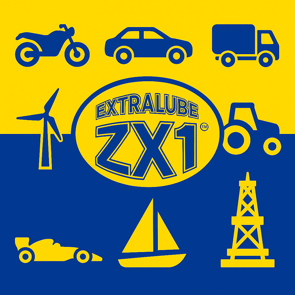 Team ZX1 products used across automotive, marine, motorsport, agriculture, energy, transport, and industrial sectors.