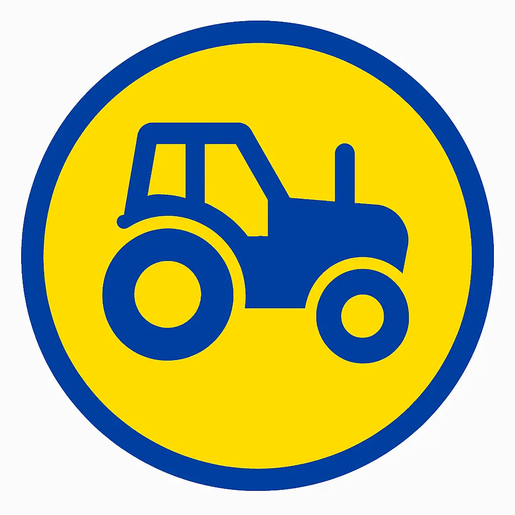 Team ZX1 agriculture industry icon showing lubrication support for tractors and heavy-duty farming equipment.