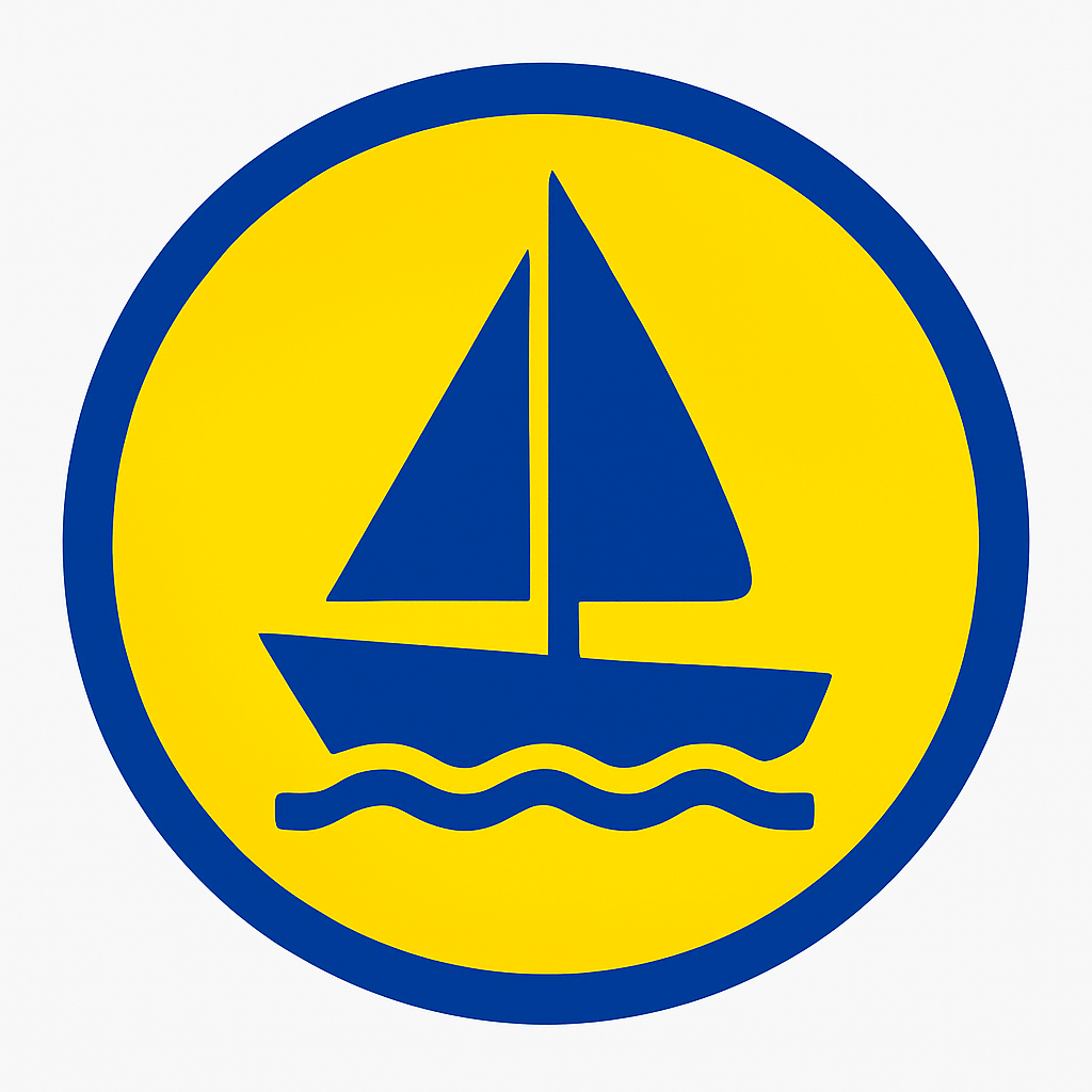 Team ZX1 yachting industry icon featuring a sailboat, symbolising marine lubrication for yachts and sailing craft.