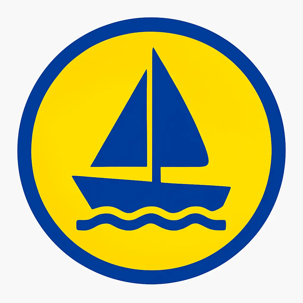 Team ZX1 yachting industry icon featuring a sailboat, symbolising marine lubrication for yachts and sailing craft.