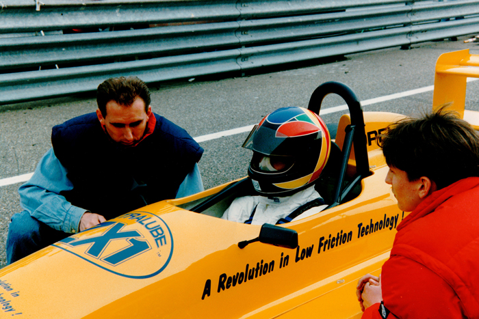 Jan Magnussen in Opel race car with Extralube ZX1 branding during Team ZX1’s early motorsport history.